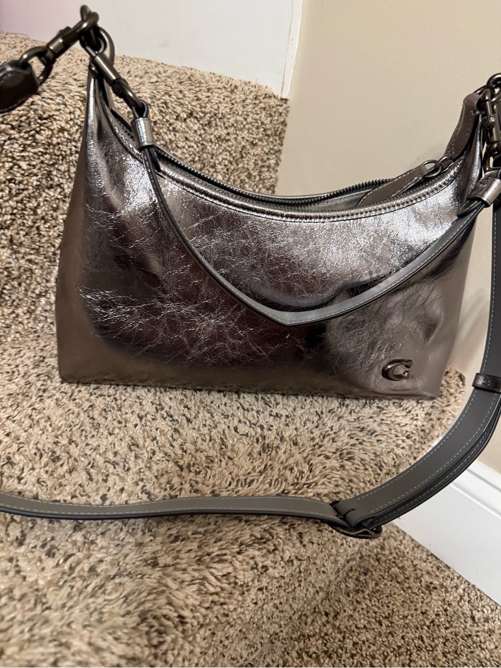 Coach Juliet shoulder bag metallic pewter - Picture 2 of 12